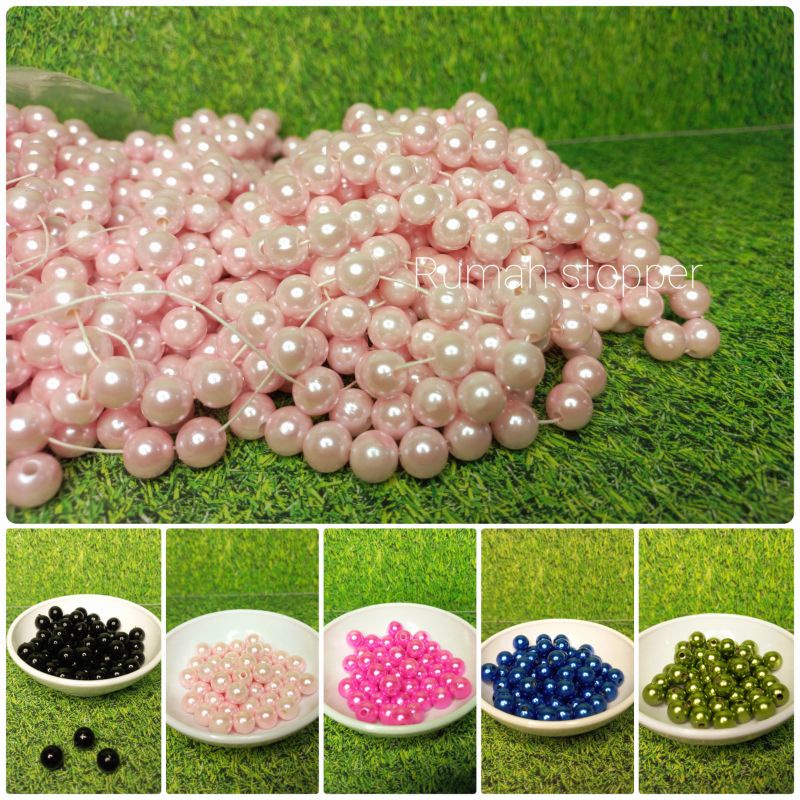 NEW PRODUCT Manik manik mutiara/ manik bulat mutiara/ manik gelang/ manik kalung/ manik strap masker