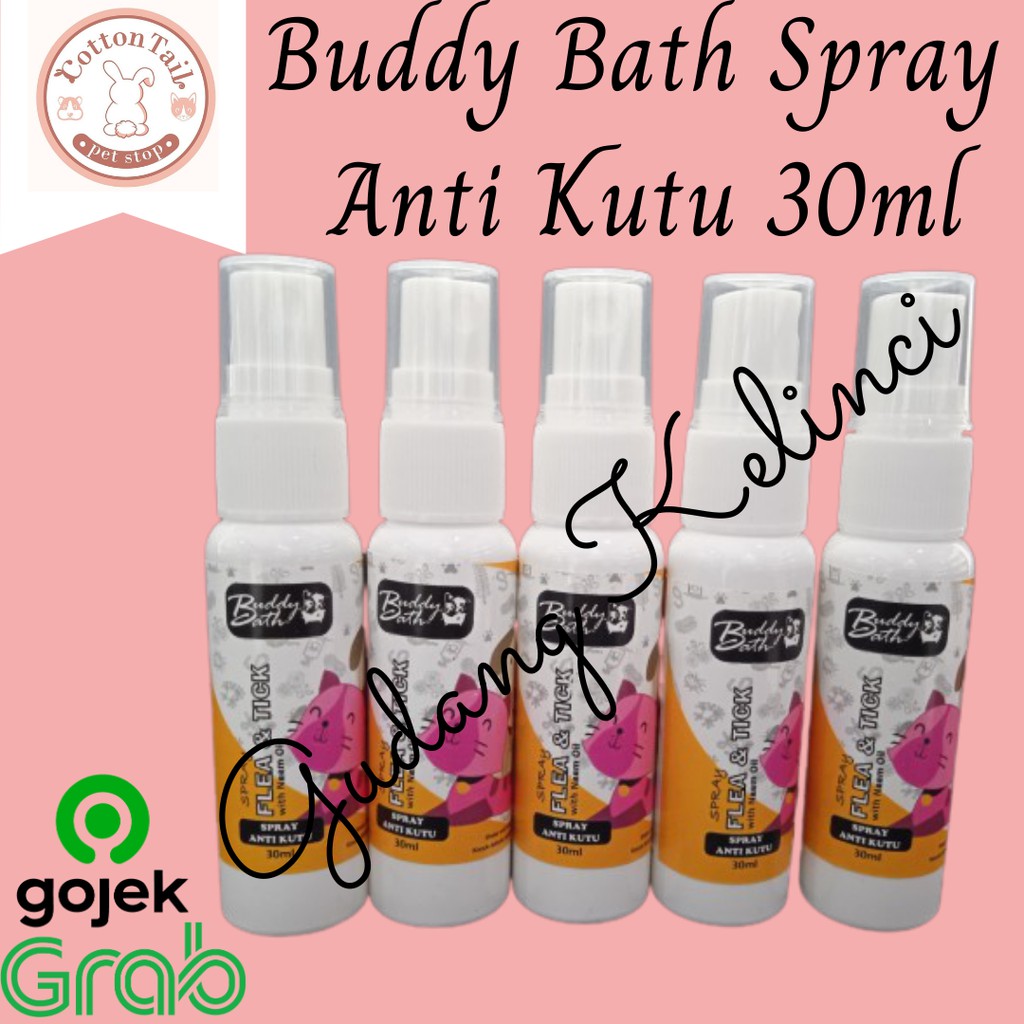 Buddy Bath Spray Anti Kutu / Semprotan Penghiang Kutu 30ml