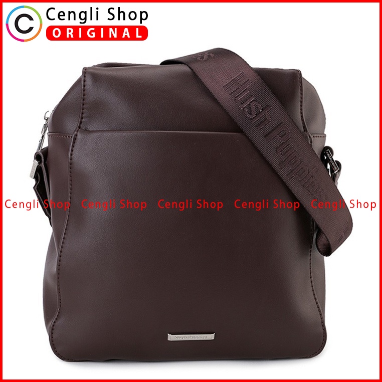 TAS SELEMPANG PRIA HUSH PUPPIES SLING BAG ORIGINAL COKLAT BROWN HM106