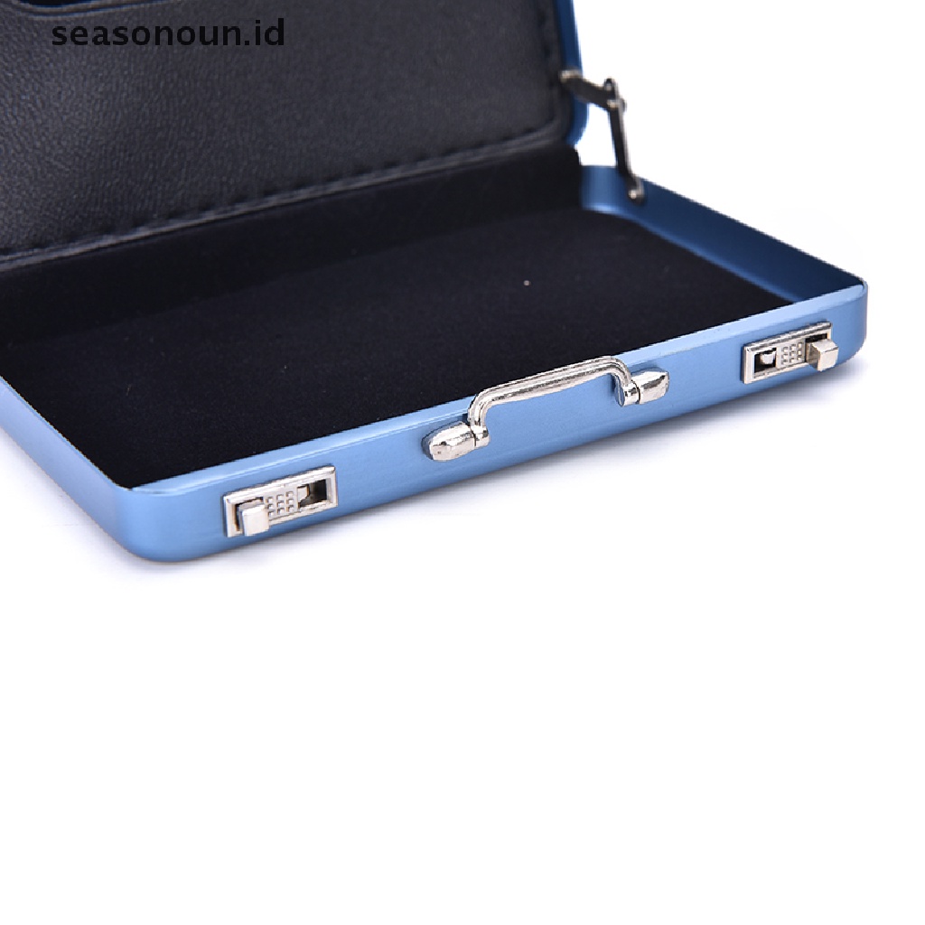 (seasonoun) Case Holder Kartu Nama / Bank Bentuk Koper MINI Lucu Dengan Password