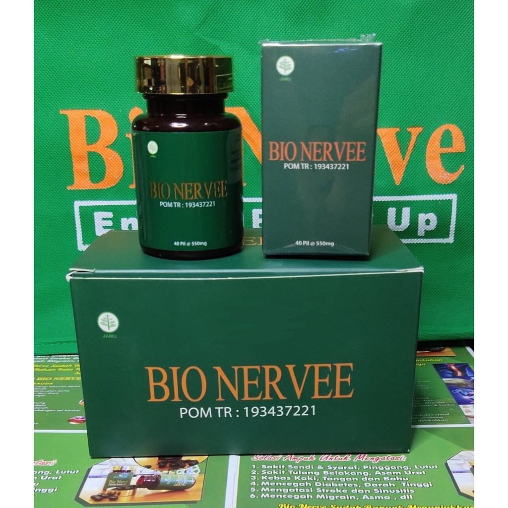 PROMO THR Bio Nerve Bio Nervee sendi dan syaraf  energy boost up original 100% BPOM 1 box isi 6 boto