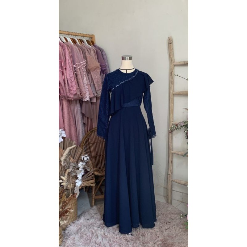 Arwa-Gaun pesta-Gaun kondangan-Long dress-gaun wisuda-gaun formal-gaun brukat