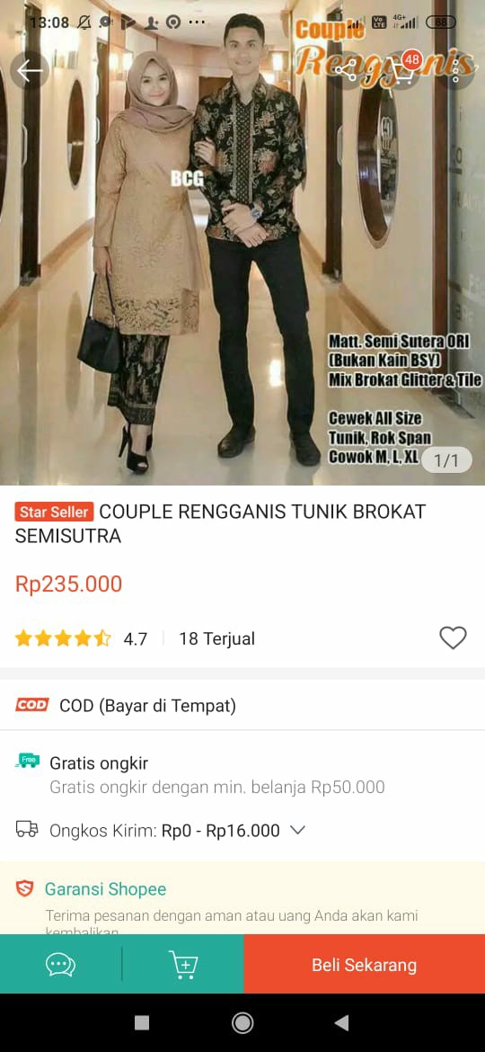 Batik Couple Zavier Fashion Rengganis Brokat