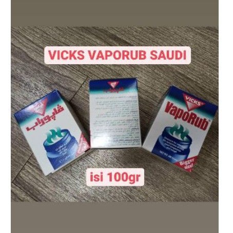 Vicks Vaporub balsam ori Arab Saudi 100 gr meredakan hidung tersumbat,meringankan sesak nafas-2