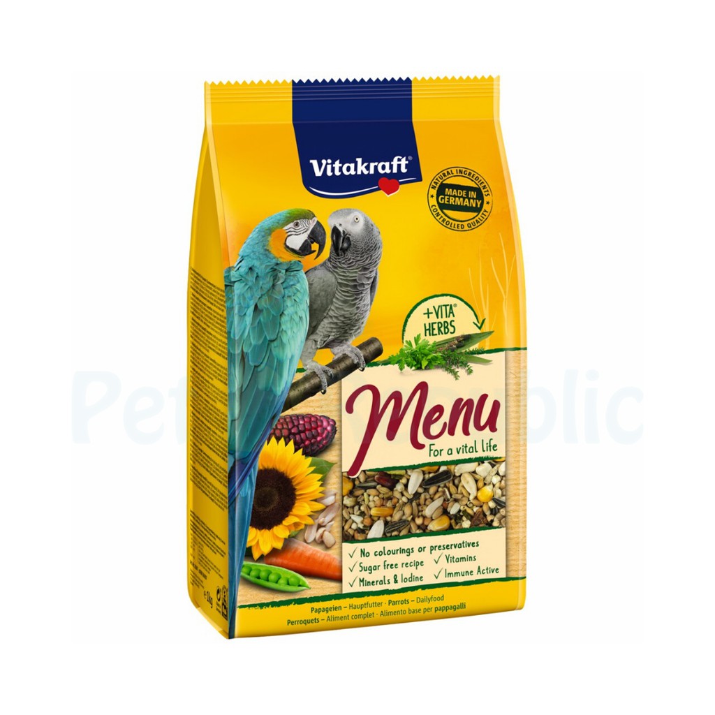 

VITAKRAFT Makanan Burung Menu Vital Parrot 1kg