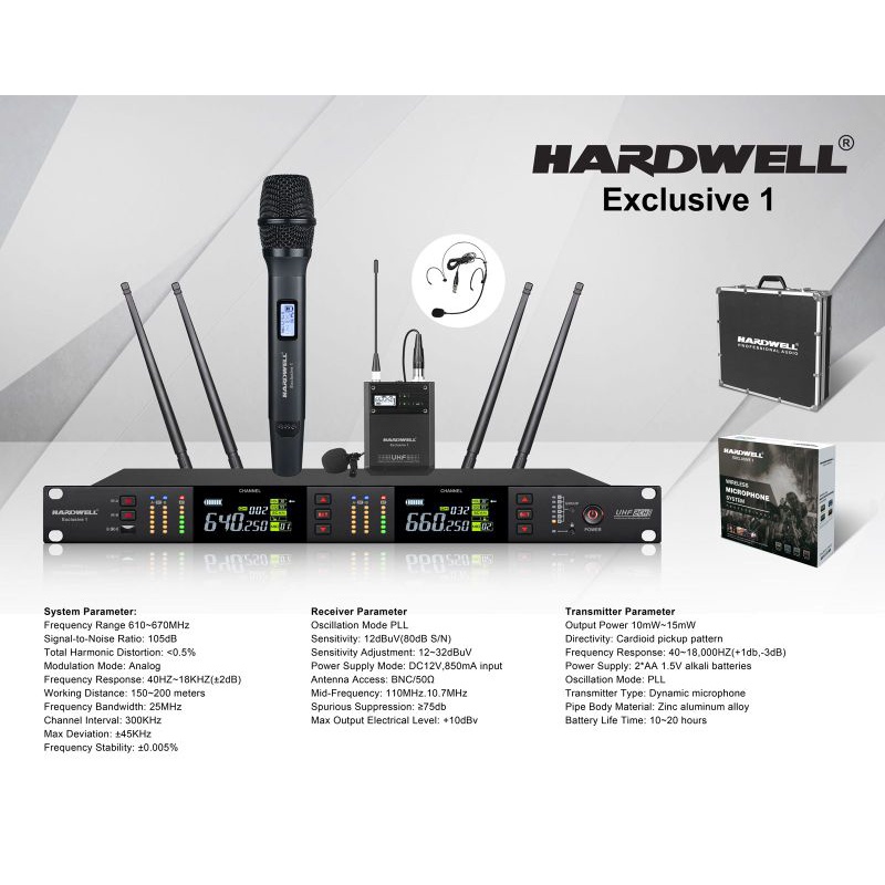 Mic wireless HARDWELL EXCLUSIVE 1 Profesional mic