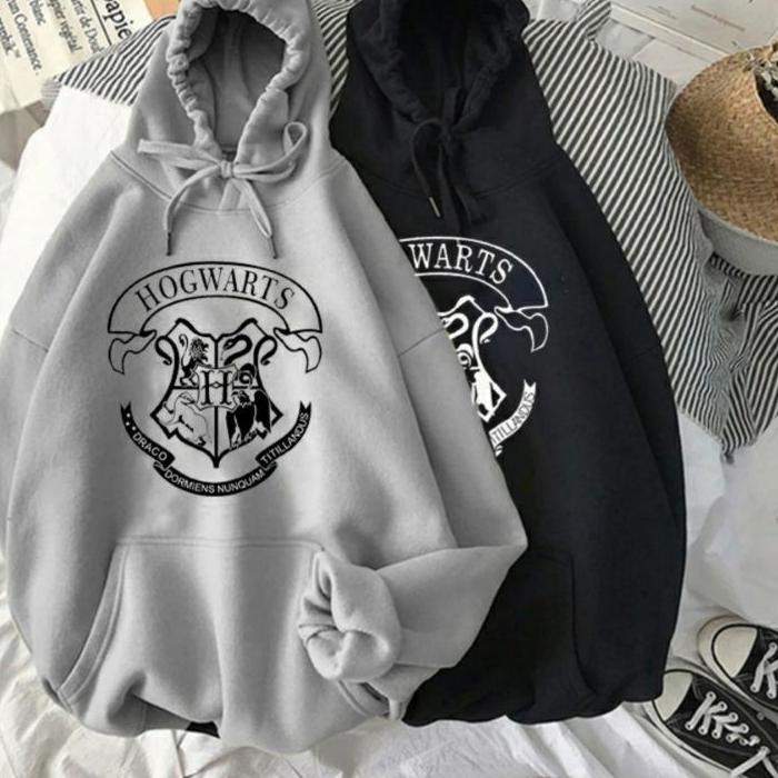 ⚡️Original⚡️ Hoodie Wanita Hogwarts Oversize Korean Style Sweater Murah Tebal Xxl Kekinian Lilac Har
