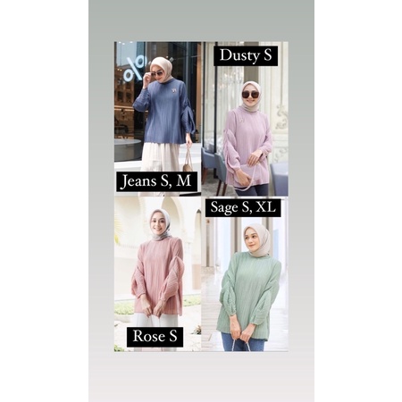PLEATS BLOUSE VANILLA HIJAB