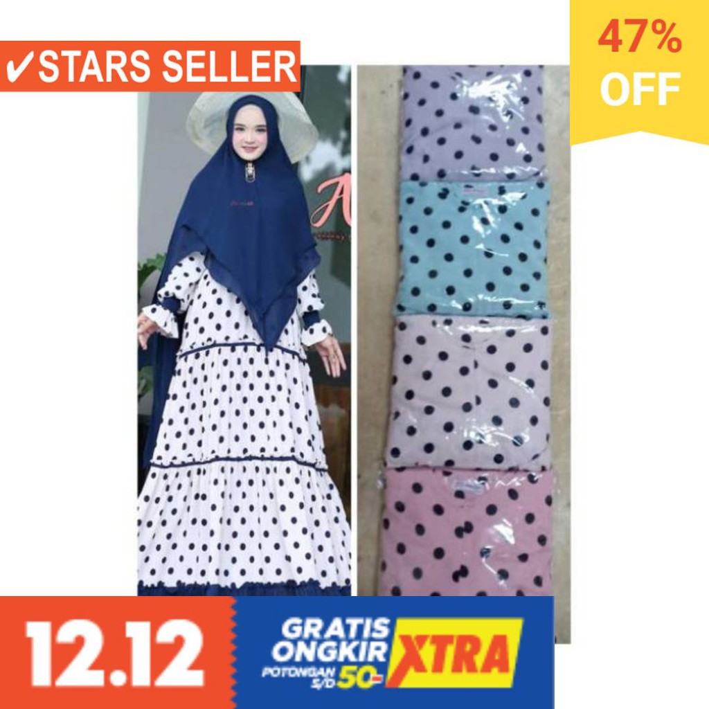 BAJU LEBARAN PAKAIAN MUSLIMAH SYARI BERGO BALOTELI / Gamis Syari Original by Annisa syari