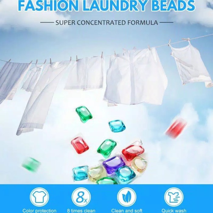 Laundry Gel Beads Laundry Deterggen Ajaib Sabun Pembersih Noda Pakaian