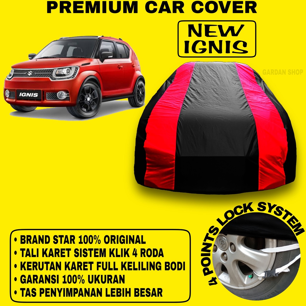 Body Cover NEW IGNIS Sarung Strip MERAH Penutup Pelindung Bodi Mobil New Ignis PREMIUM