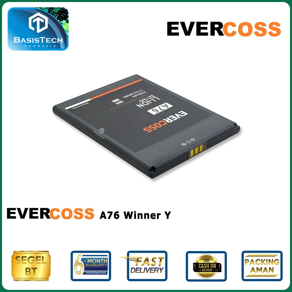 BATERAI EVERCOSS A76 WINNER Y - ORI99 BEST QUALITY