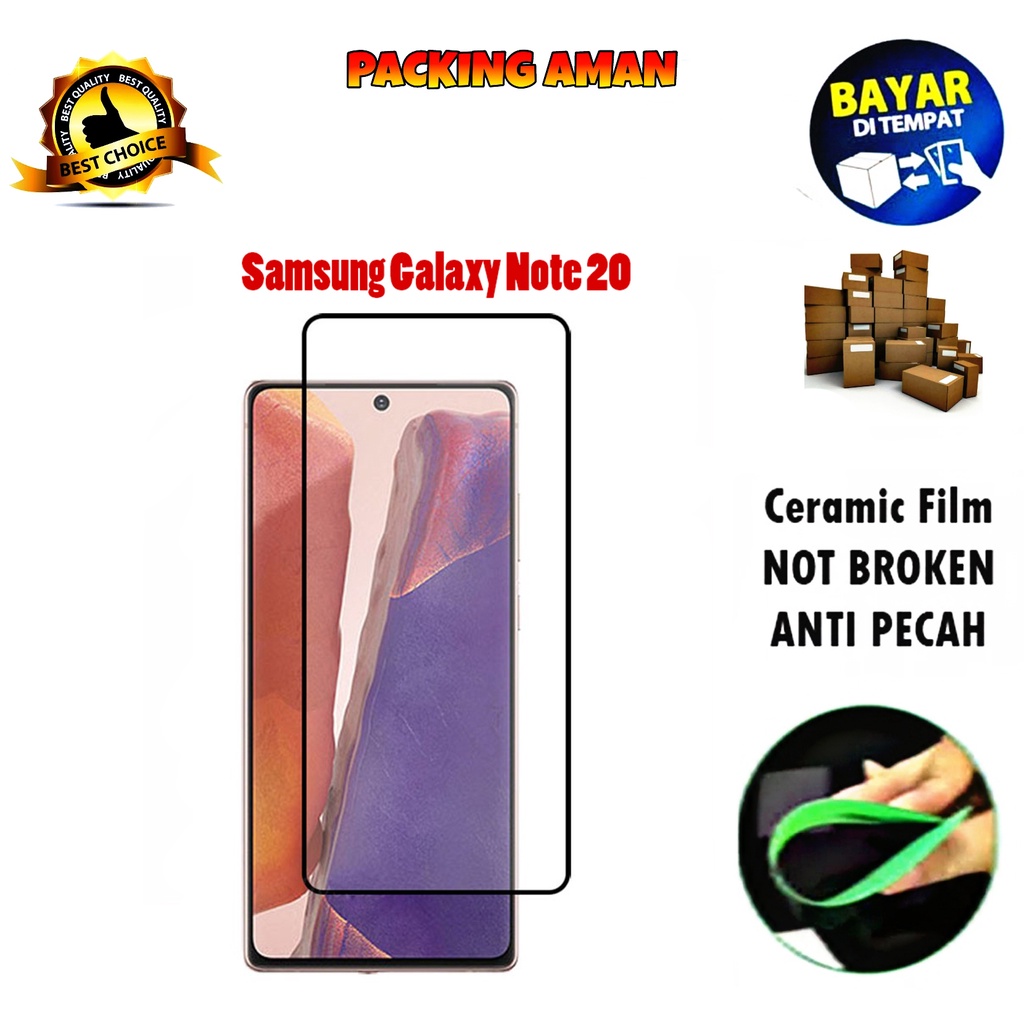 Tempered Glass Samsung Galaxy Note 20 FULL COVER FULL SCREEN Ceramic Film Anti Gores