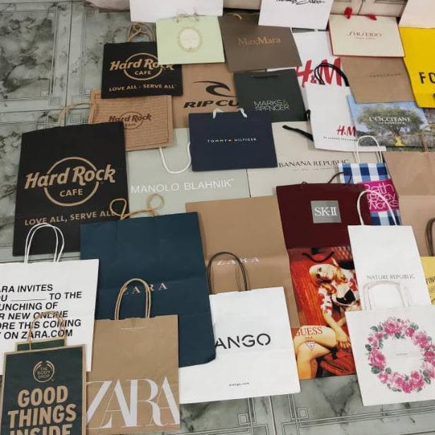 

(TERLARIS) Terlaris! Paperbag Ripcurl Guess Hard Rock Zara Mango Laduree Marks