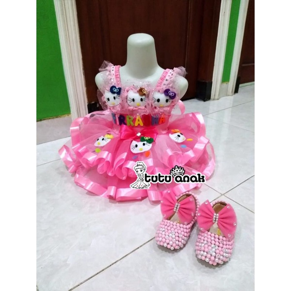 GAUN TUTU ANAK HELLO KITTY / DRESS TUTU ANAK KARAKTER HELLO KITTY / BAJU TUTU ANAK HELLO KITTY / BAJ