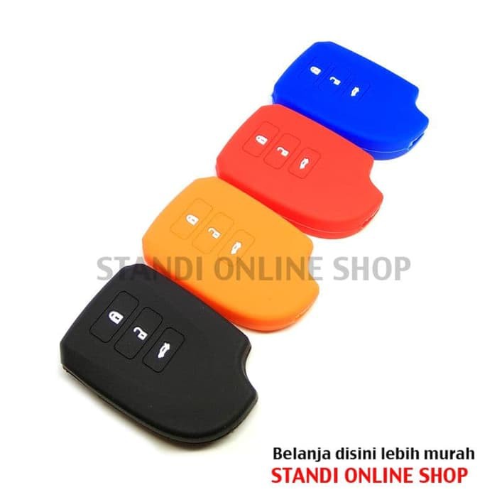 Kondom Kunci Remote Silikon Cover Smart key Toyota New Vios TRD