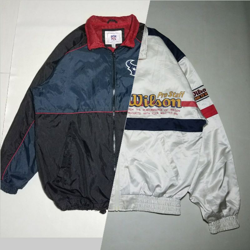Sepaket jaket Nfl & Wilson vintage windbreaker original