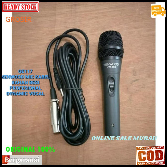 G117 Kenwood Microphone cable mic kabel mik profesional pro mikrophone karaoke musik music audio sistem sound system vokal vocal panggung dj studio  BISA DIGUNAKAN KE SEGALA ALAT AUDIO  BAHAN BESI  TIDAK PAKE BATERAI LANGSUNG COLOK UDH BISA NYALA  BONUS K