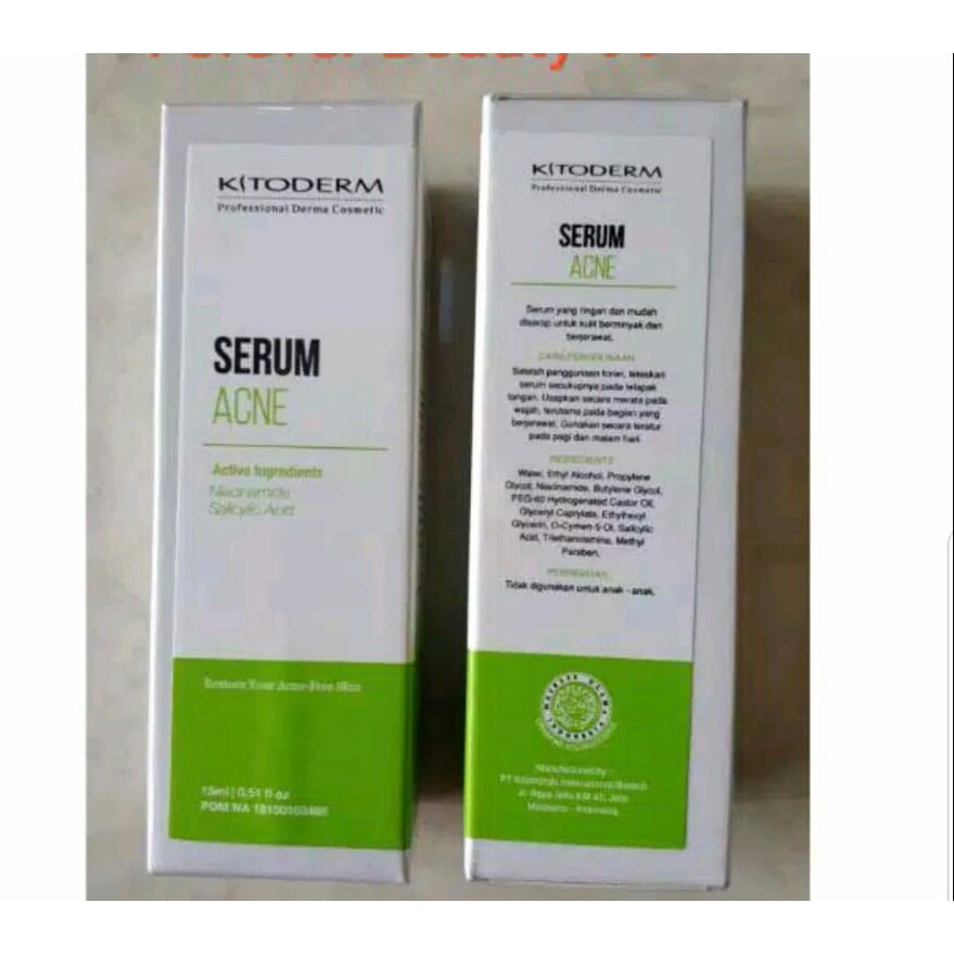 KITODERM SERUM ACNE ( BOX ) | SERUM KULIT WAJAH BERJERAWAT BPOM