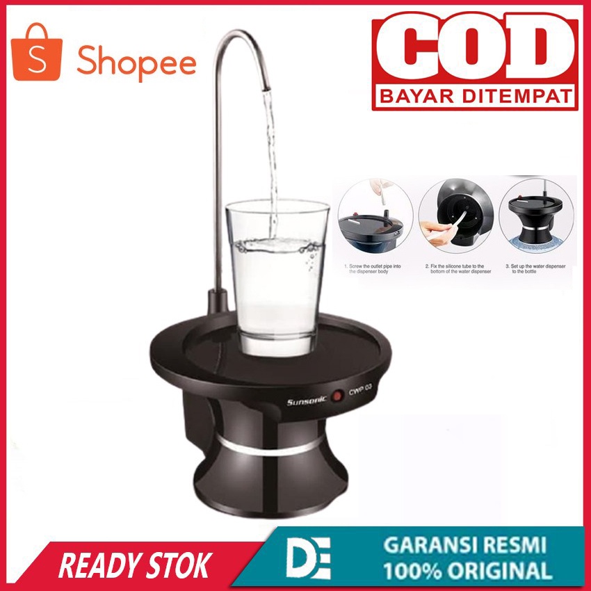 Pompa Air Galon Elektrik Tatakan Gelas Water Pump Sunsonic CWP 03 Air Mancur Lancar