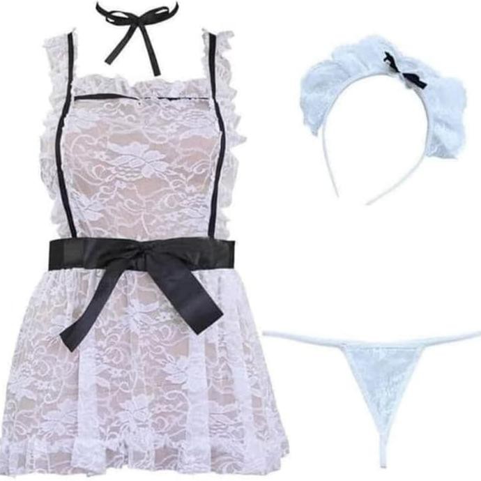 Lingerie Seksi Import /Lingerie Sexy Kostum Pelayan /Cosplay Maid Pita