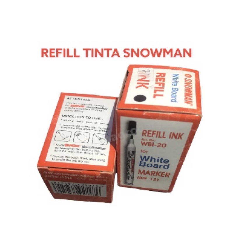 ISI ULANG REFILL TINTA SNOWMAN WHITEBOARD BISA DIHAPUS