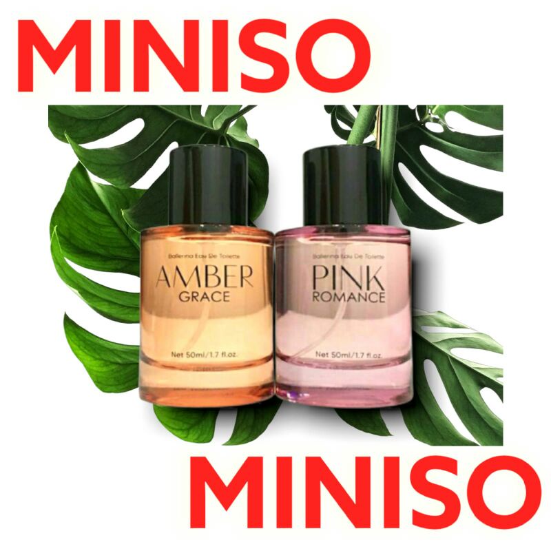 miniso parfum wanita ballerina amber grace & pink romance 50ml