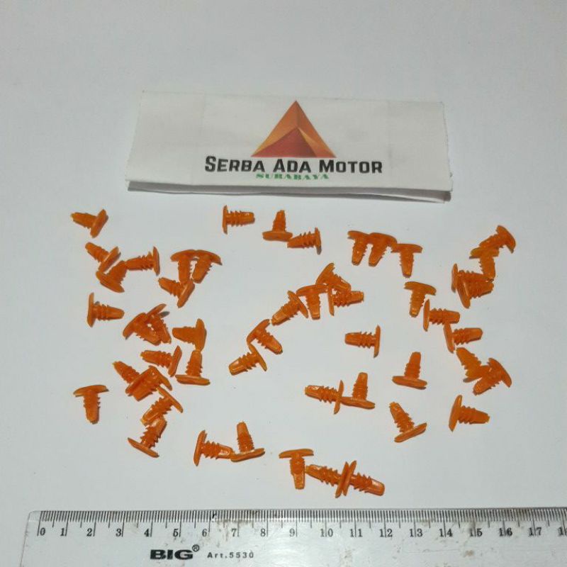 Klip T karet kaca kap mobil Orange untuk Mobil Universal