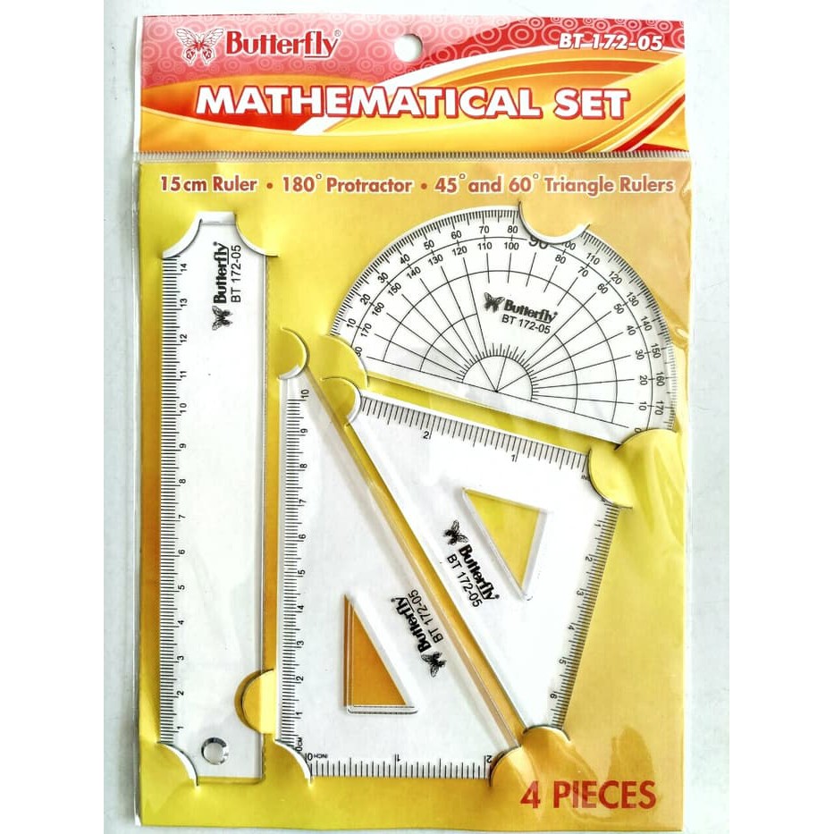 

Penggaris Butterfly Mathematical Set (172-05)