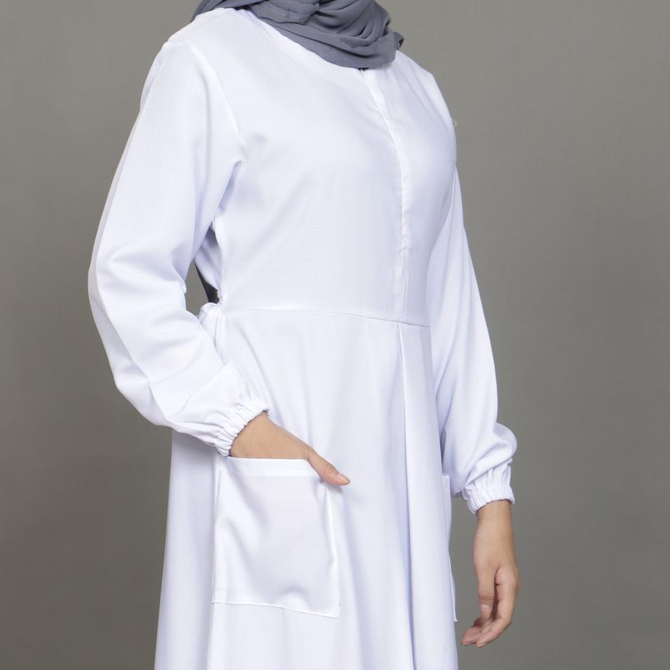 [SKU : JL0EN] Gamis putih JUMBO 2021, SIZE M-4L gamis untuk umroh,gamis manasik haji,Model Sekarang 
