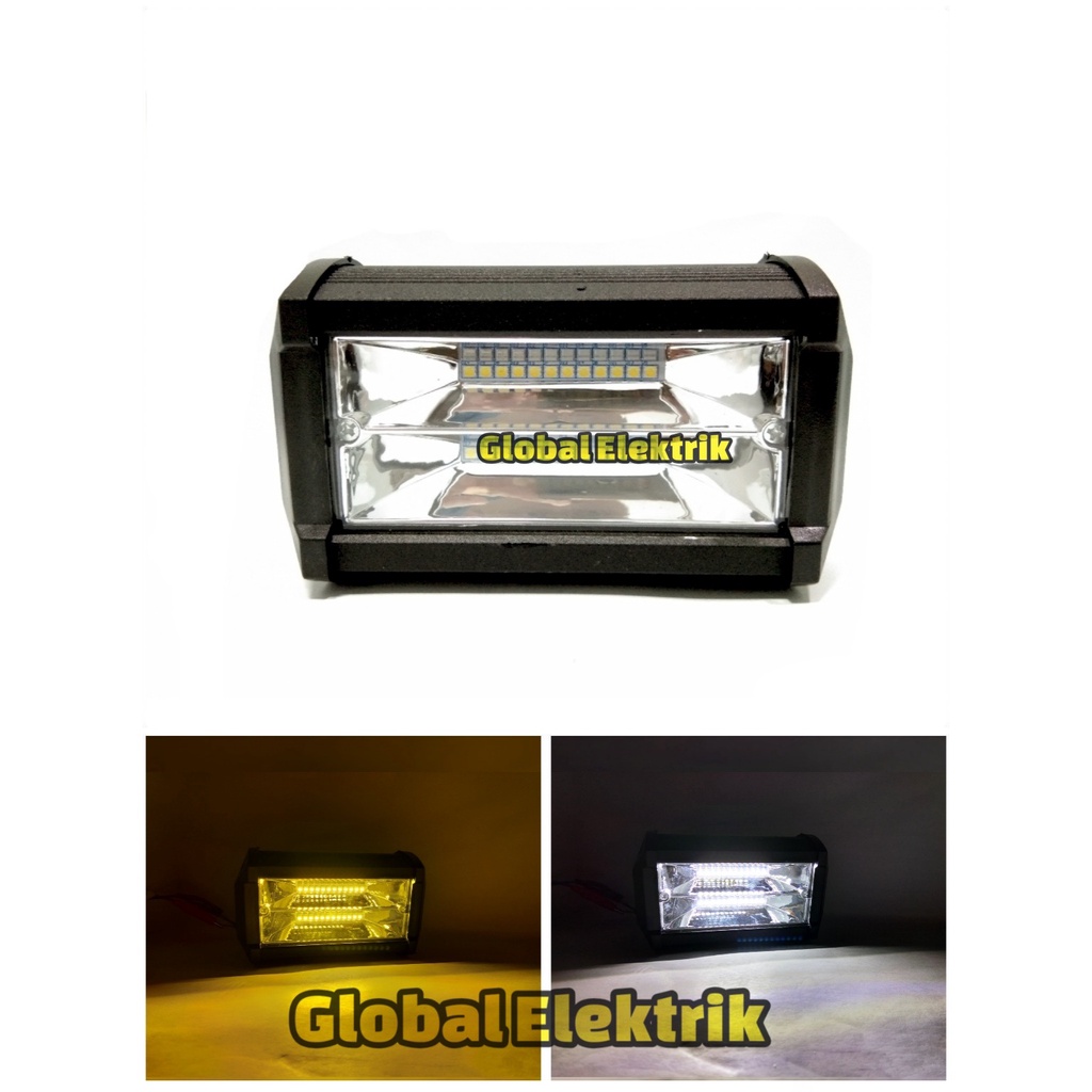 Lampu Tembak Led CWL 24 Mata Cree 2Warna MYTH Putih Kuning Lampu Tembak Sorot Led Motor Mobil