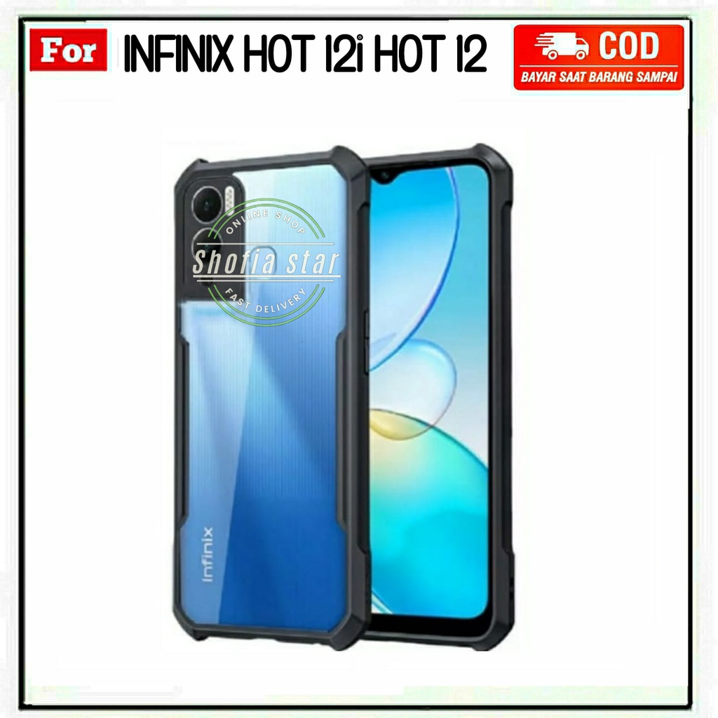 CASE INFINIX HOT 12I 12 12 PLAY 12 PRO SOFTCASE SHOCKPROOF TRANSPARAN CAMERA PROTECT CASING