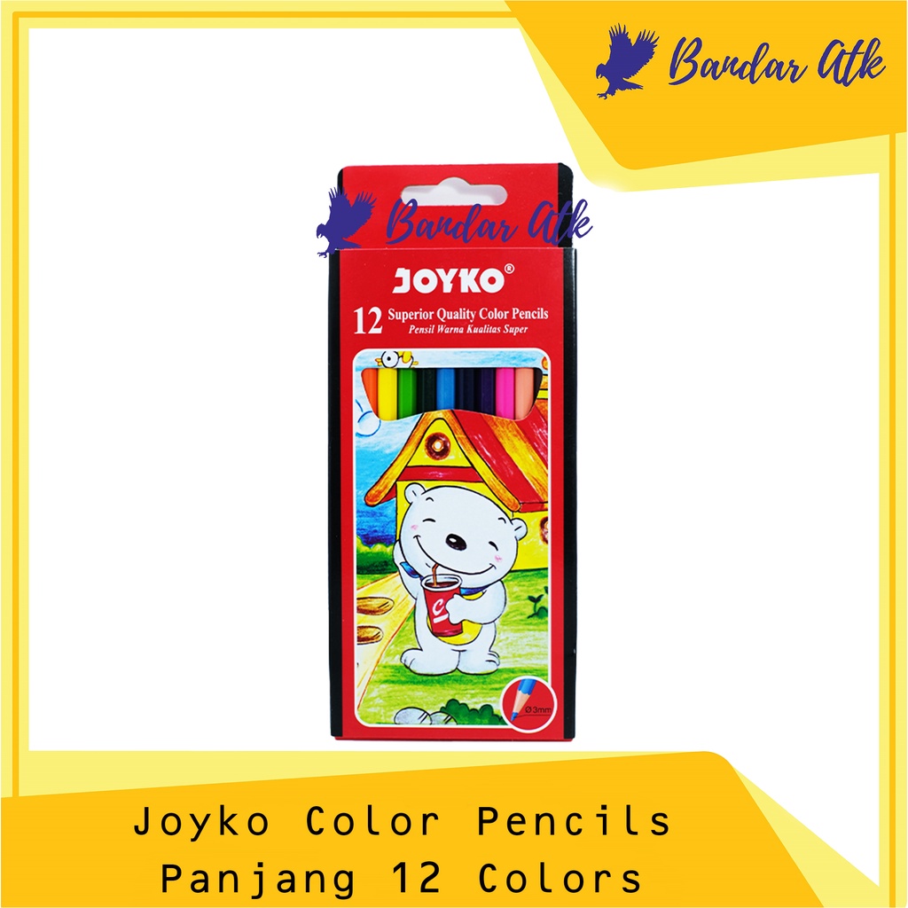 

Pensil Warna Joyko 12 Besar Color Pencils CP 12PB [1 SET]