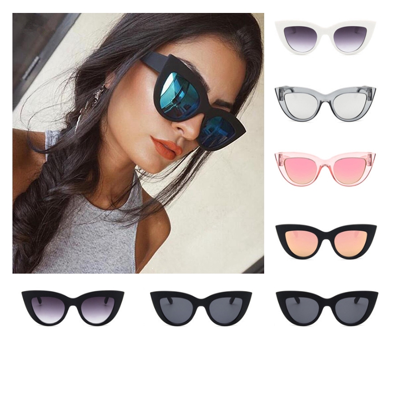 (YUZHU) Ready Stock Kacamata Sunglasses Wanita Kepribadian Kacamata Hitam  Mata Kucing