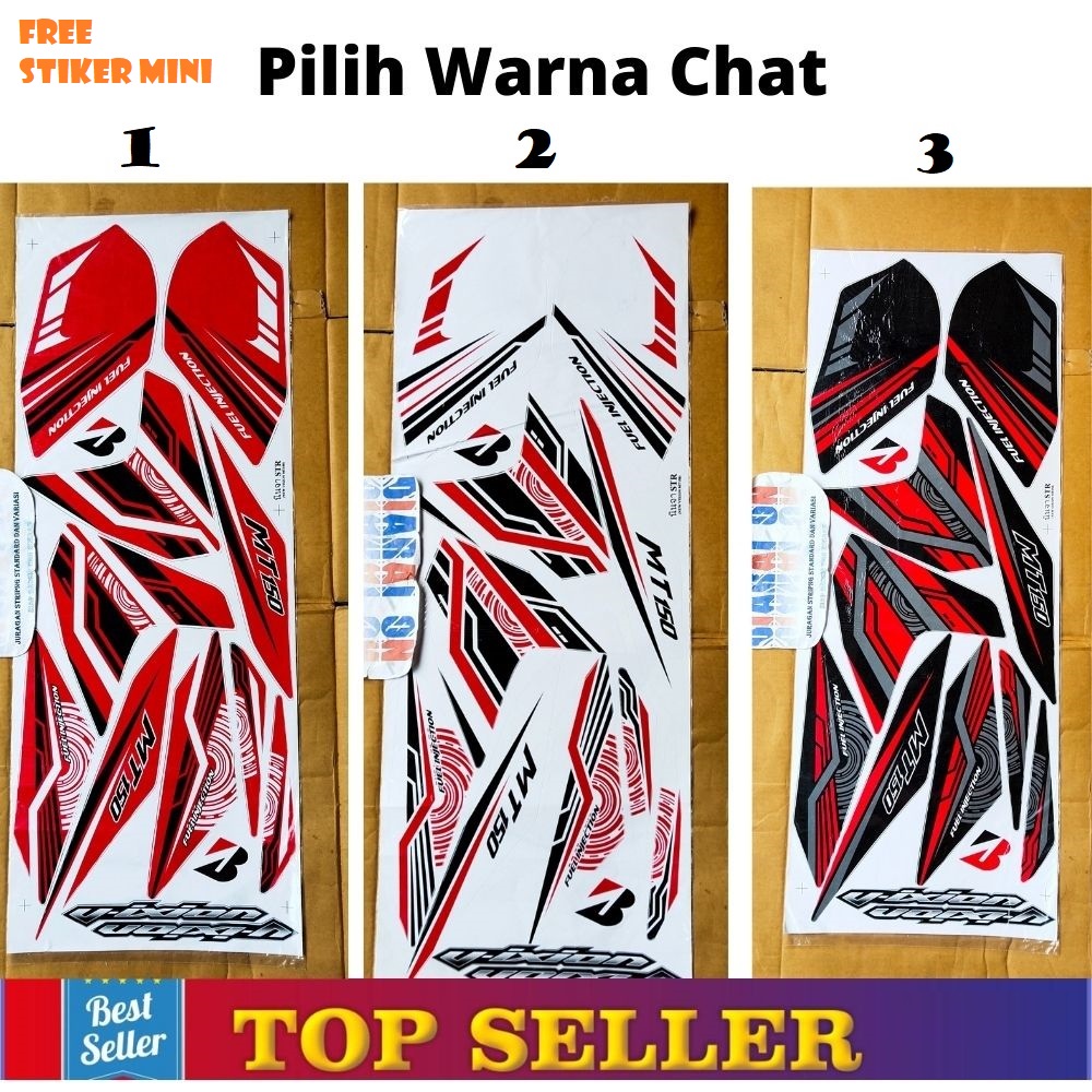 Striping Stiker Variasi Motor  Vixion NVL - New Vixion Lightning - Tahun 2013-2014 - Vendetta Murah