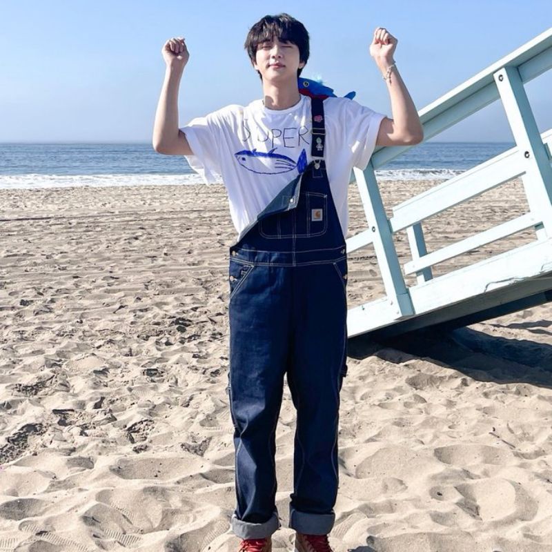 KAOS SUPER TUNA KIM SEOKJIN BTS/SUPER CHAMCI/FREE GANCI