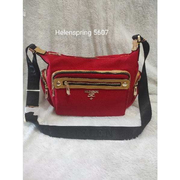 Tas slempng helen spring 5607  merah coklat