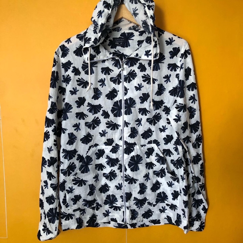 Zara Floral Linen Hoodie Man