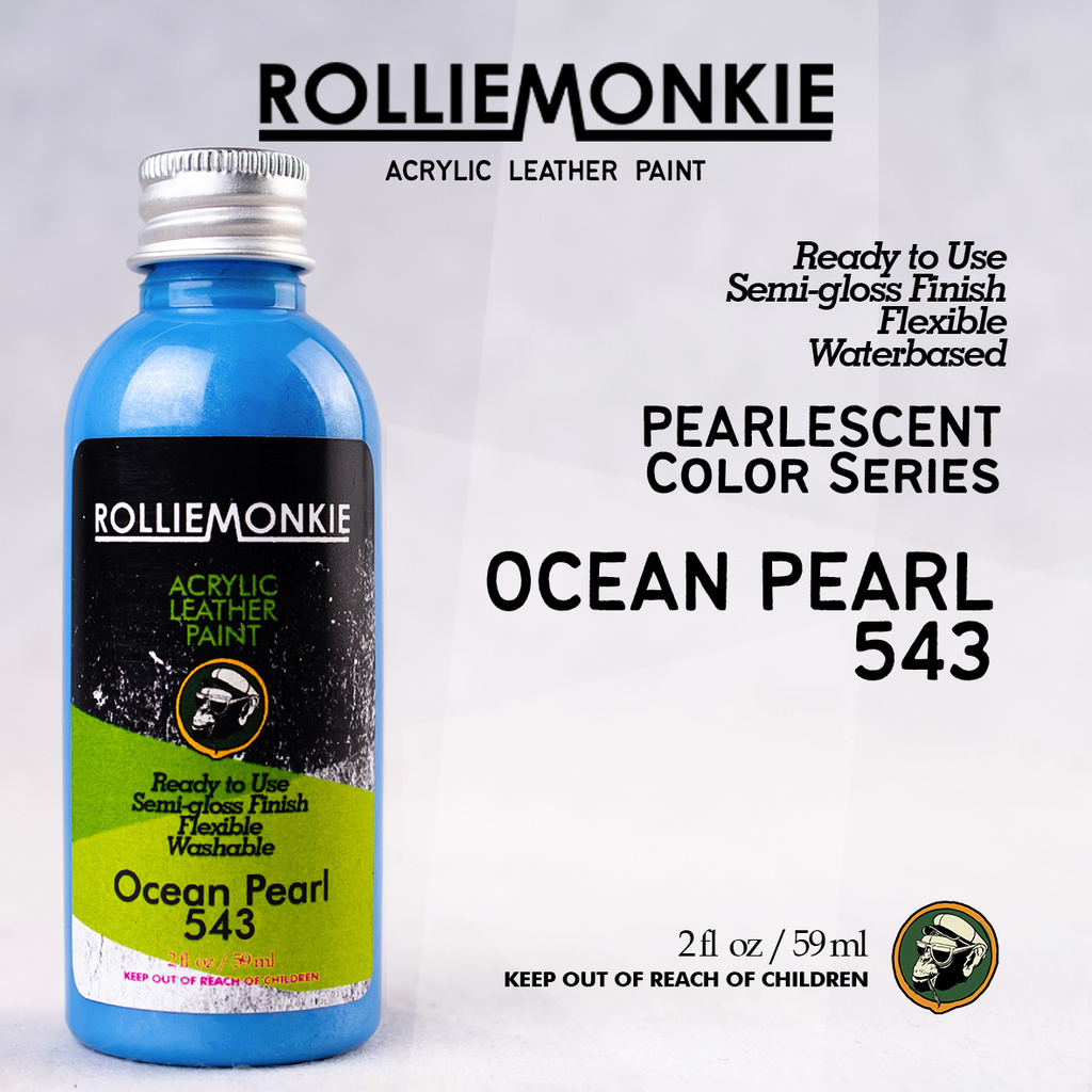 

Rolliemonkie Cat Acrylic Leather Paint - Ocean Pearl, not angelus