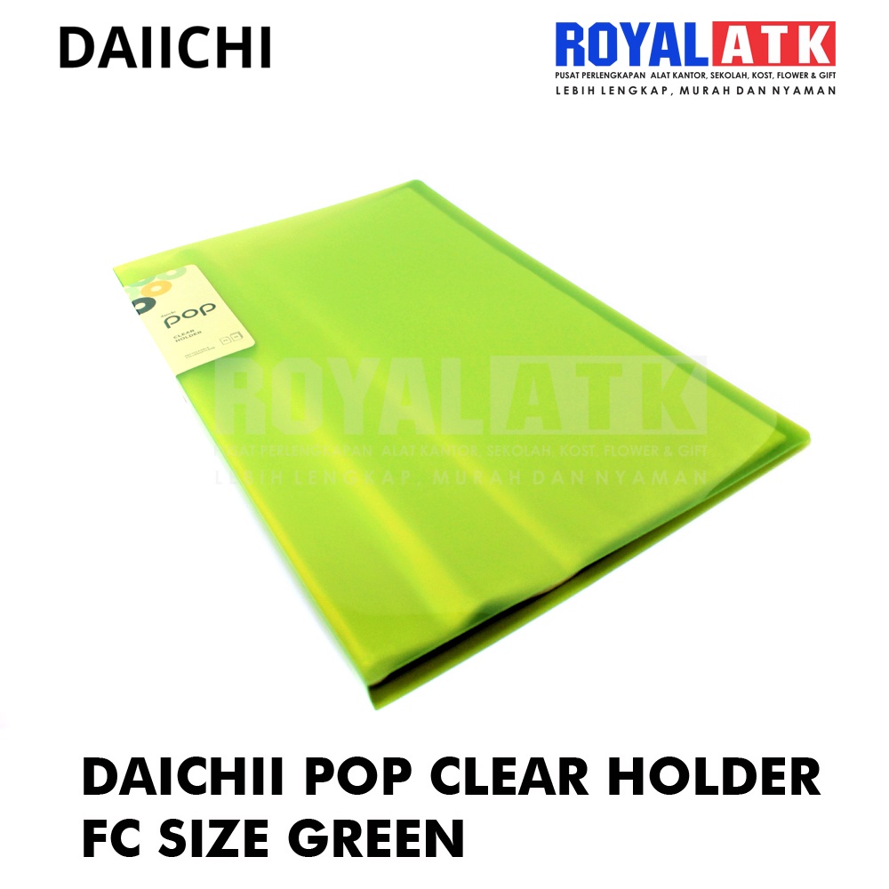 

Clear Holder Daiichi Ukuran Folio 30 Lembar Green