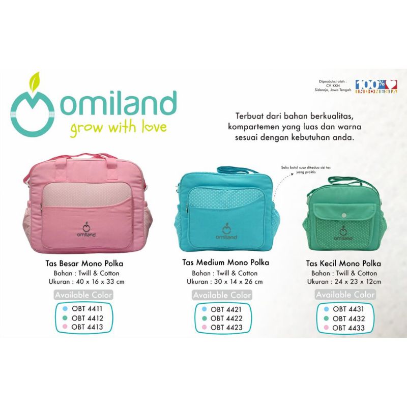 Omiland Tas Bayi Mono Polka OBT 4421/4422/4423