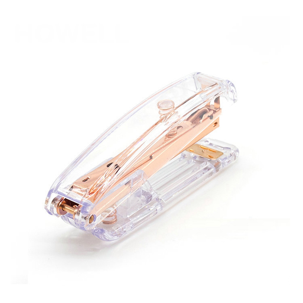 ELEGANT Metal Stapler Desk Stationery Binding Machine Rose Gold Stapler Office Accessories Office Binding Supplies Fashion School Supplies Stationery Hand Puncher Paper Punch Stationery/Multicolor