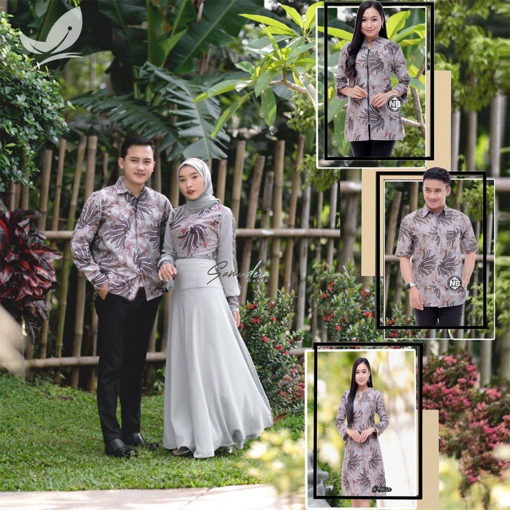 Maura Couple - Sania Ruffle Batik Couple Ori Ndoro Jowi Garansi Termurah Shopee - BATIK MODERN SOLO