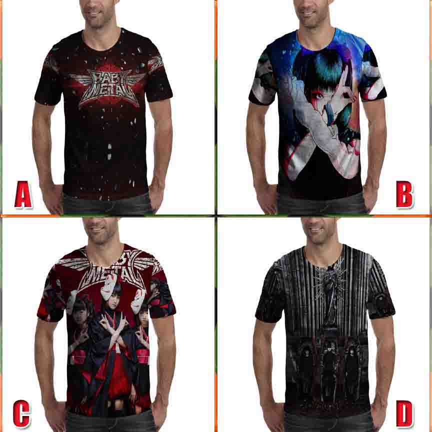 Tshirt Baby Metal Band Kaos Babymetal Kaos Fullprint Bahan Polyester Jersey