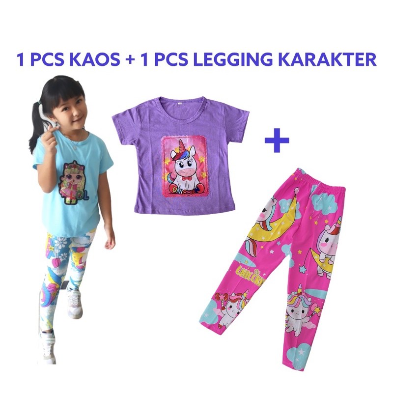 SETELAN ANAK PEREMPUAN 2-12 TH / STELAN ANAK CEWEK / KAOS ANAK PEREMPUAN / LEGGING ANAK PEREMPUAN