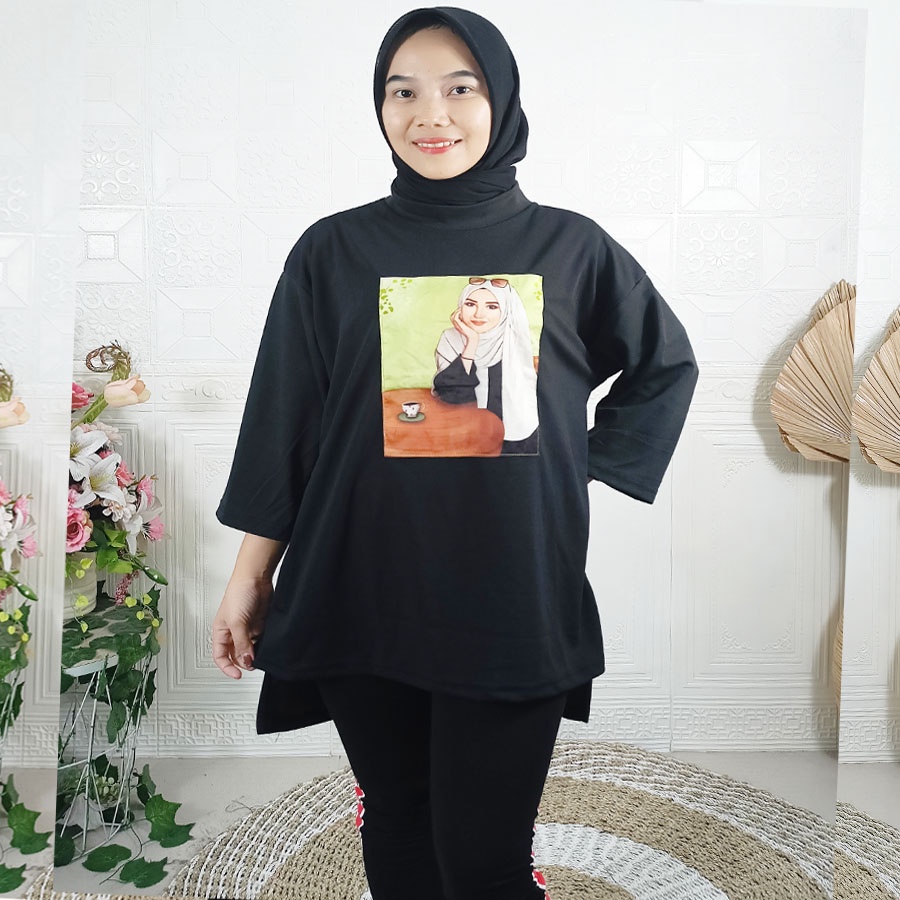 ATASAN OVERSIZE WANITA CANTIK BERHIJAB TUNIK BLOUSE GL FASHION