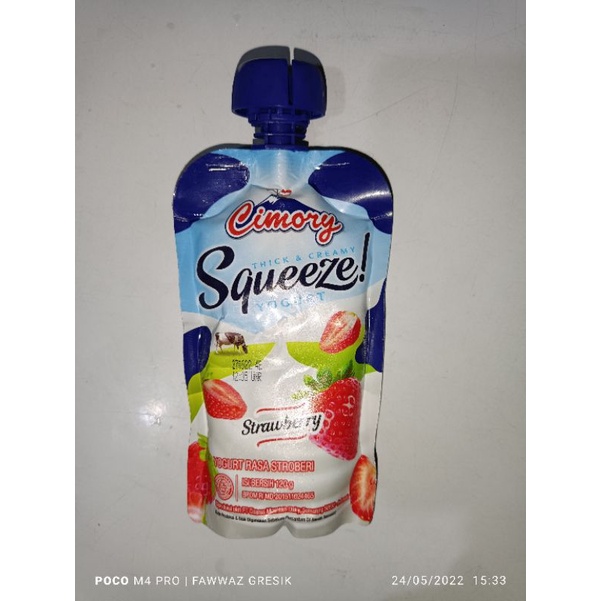 Cimory Squeeze Yoghurt 120 gr Original Strawberry blueberry Mango Stick Rice