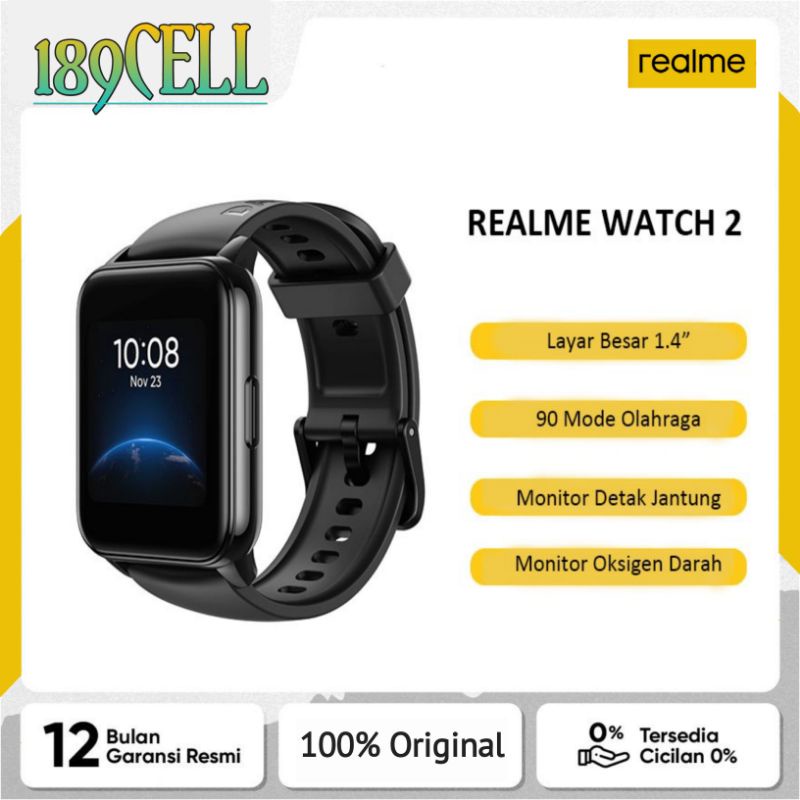 Realme Watch 2  Smartwatch Realtime Monitor Detak Jantung | Oksigen