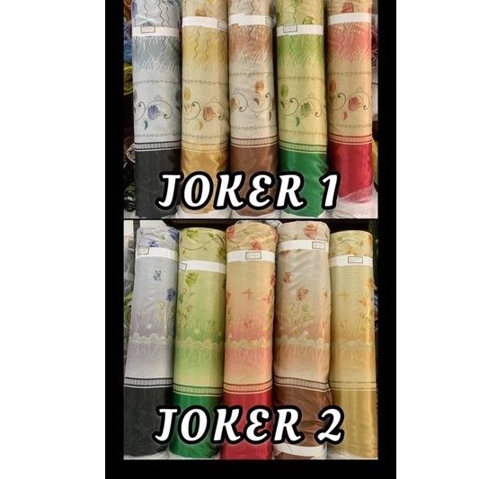KAIN DAN VITRAS GORDEN METERAN BLACKOUT PRINT IMPORT MOTIF TULIP JOKER/BAHAN KAIN HORDENG PRINT SJ