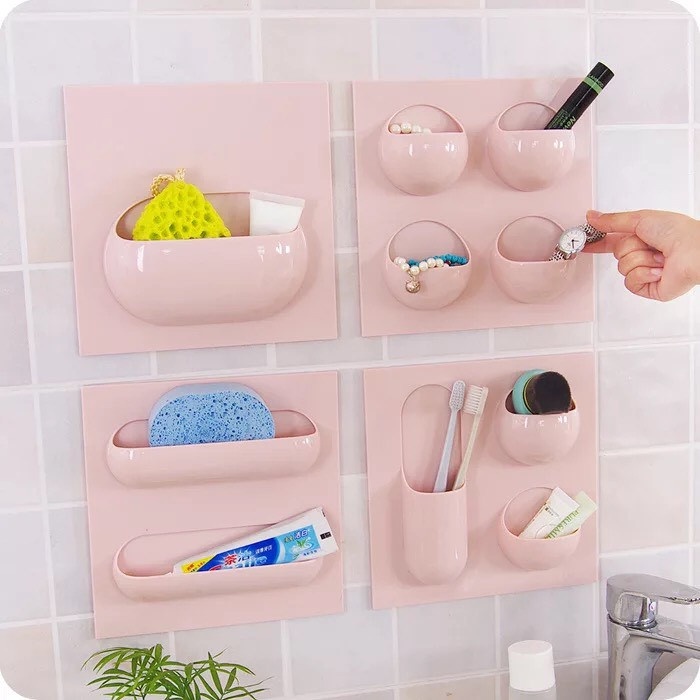 (BOW) Tempat Penyimpanan / Rak Tempat Peralatan Kamar Mandi Serbaguna Wall Hangging Rack